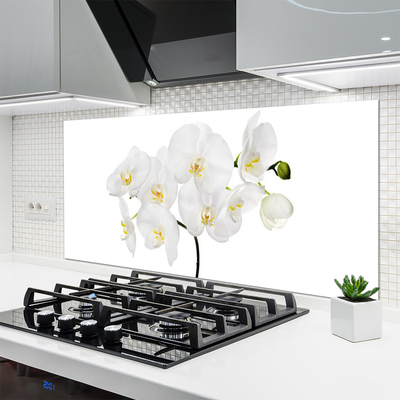 Kitchen Splashback Flowers floral white