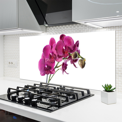 Kitchen Splashback Flowers floral red