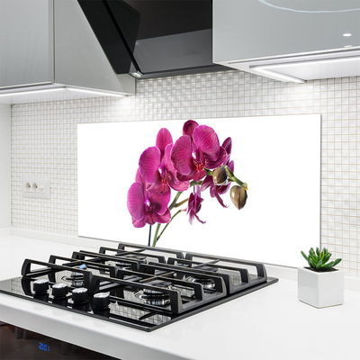 Kitchen Splashback Flowers floral red