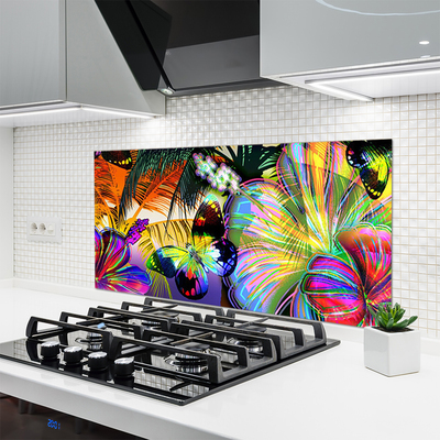 Kitchen Splashback Abstract art multi