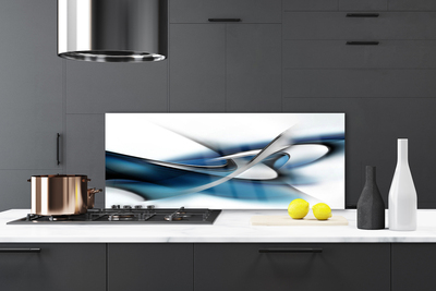 Kitchen Splashback Abstract art grey blue white