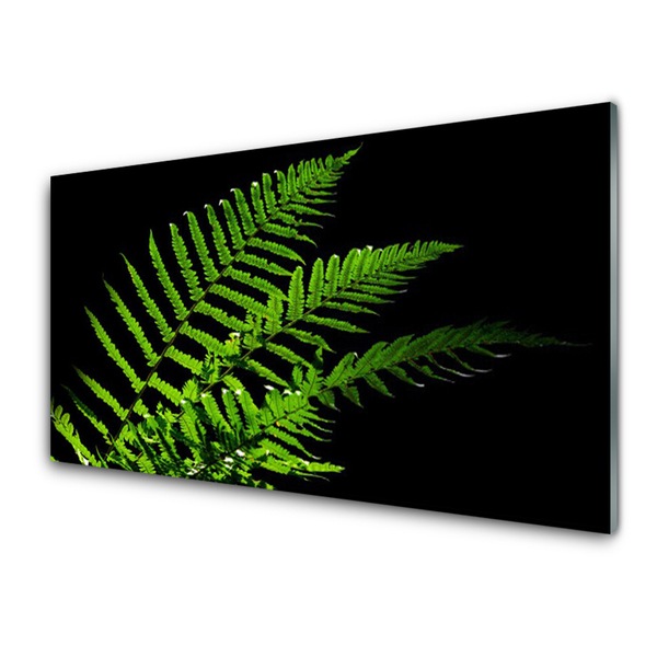 Kitchen Splashback Leaves floral green