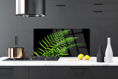 Kitchen Splashback Leaves floral green