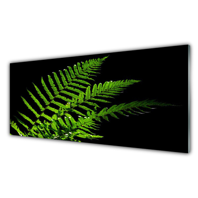 Kitchen Splashback Leaves floral green