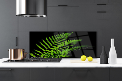 Kitchen Splashback Leaves floral green