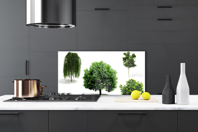 Kitchen Splashback Trees nature brown green