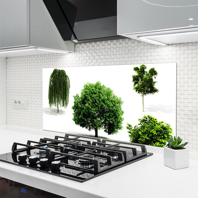 Kitchen Splashback Trees nature brown green