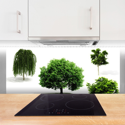 Kitchen Splashback Trees nature brown green