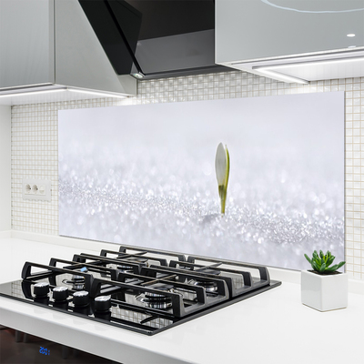 Kitchen Splashback Flower floral green white