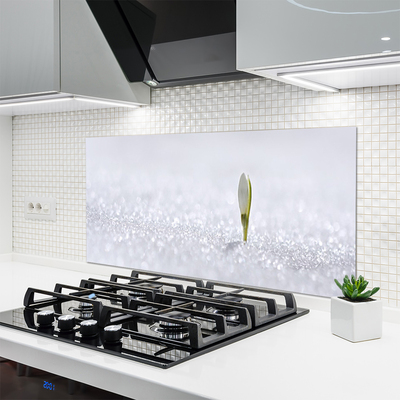 Kitchen Splashback Flower floral green white