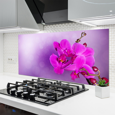 Kitchen Splashback Flowers floral pink