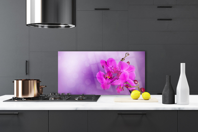 Kitchen Splashback Flowers floral pink