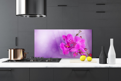 Kitchen Splashback Flowers floral pink