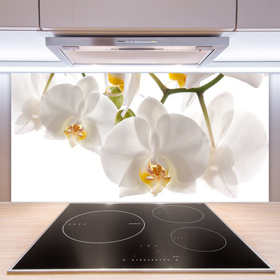 Kitchen Splashback Flowers floral white