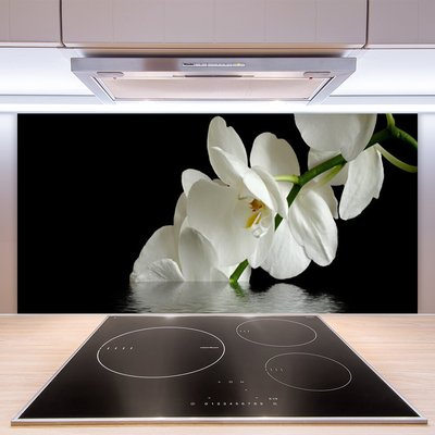 Kitchen Splashback Flowers floral white