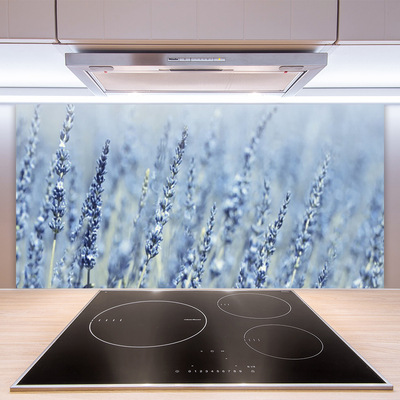 Kitchen Splashback Flowers floral purple