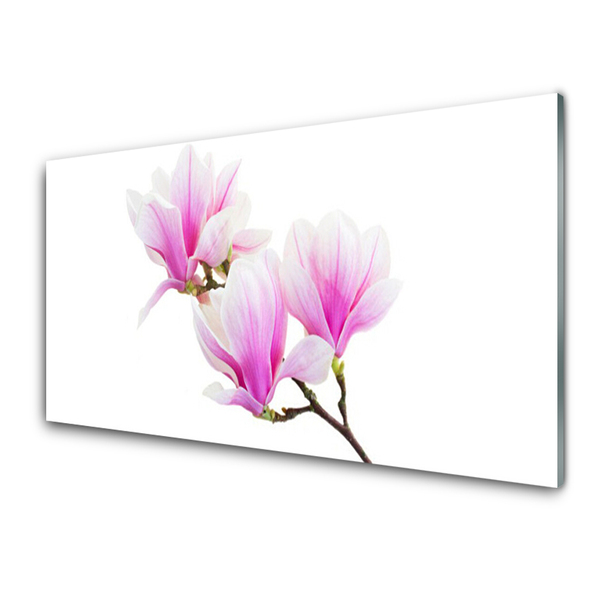 Kitchen Splashback Flowers floral pink