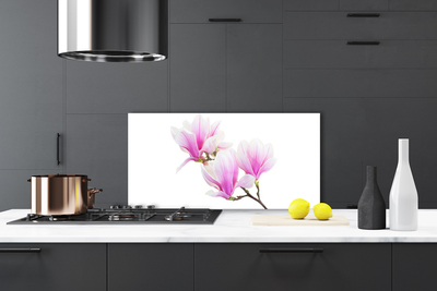 Kitchen Splashback Flowers floral pink