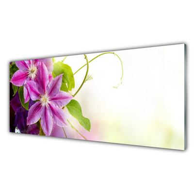 Kitchen Splashback Flowers floral pink