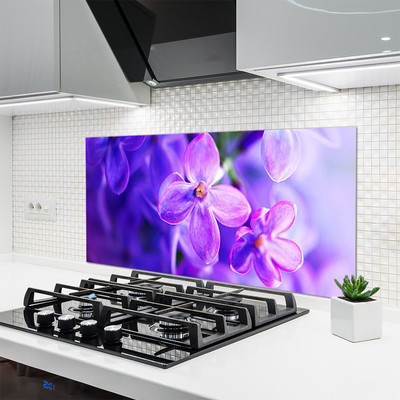 Kitchen Splashback Flowers floral pink