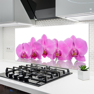 Kitchen Splashback Flowers floral pink