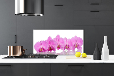 Kitchen Splashback Flowers floral pink