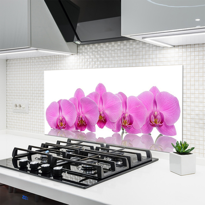 Kitchen Splashback Flowers floral pink