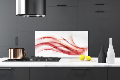 Kitchen Splashback Abstract art orange white