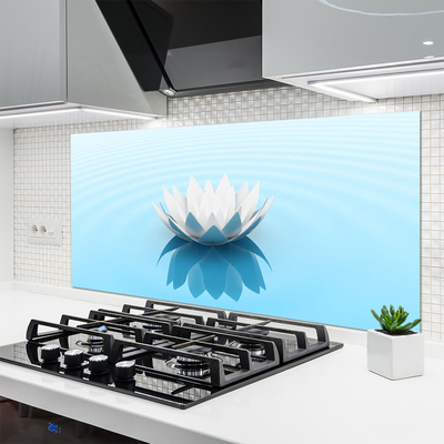 Kitchen Splashback Flower floral white