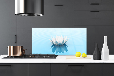 Kitchen Splashback Flower floral white