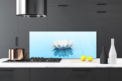 Kitchen Splashback Flower floral white