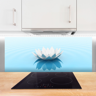 Kitchen Splashback Flower floral white