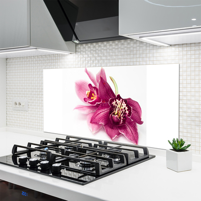 Kitchen Splashback Flowers floral red