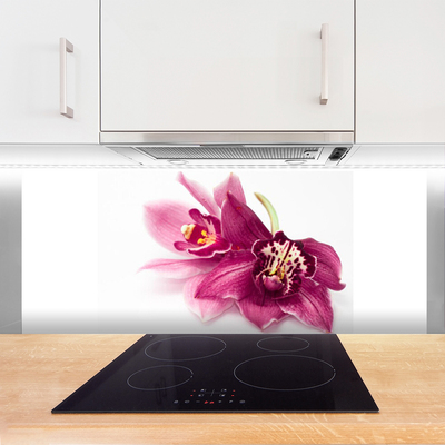 Kitchen Splashback Flowers floral red