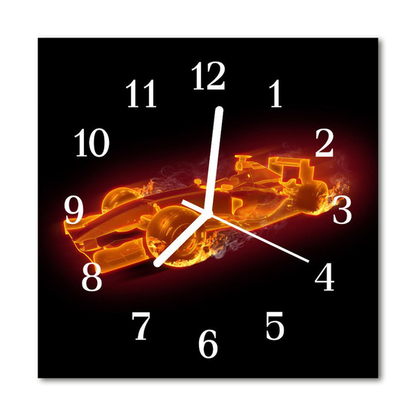 Glass Kitchen Clock Dare City Orange