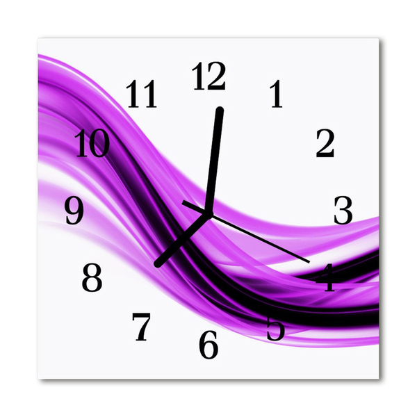 Glass Kitchen Clock Abstract art art purple