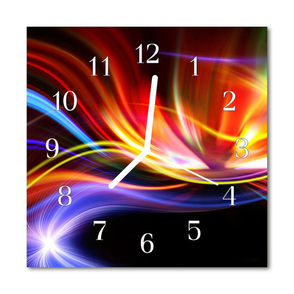 Glass Kitchen Clock Abstract Art Art Multi-Coloured