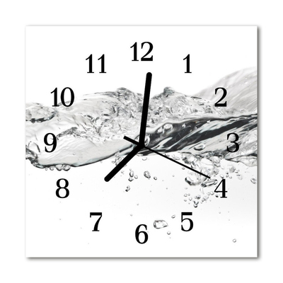 Glass Kitchen Clock Water kitchen grey