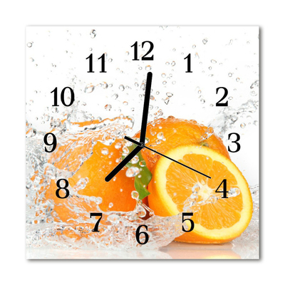 Glass Kitchen Clock Oranges kitchen orange