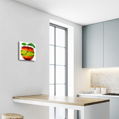 Glass Kitchen Clock Apple kitchen multi-coloured