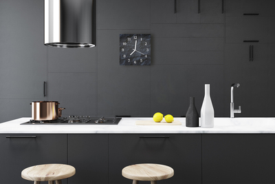 Glass Kitchen Clock Background Background Grey