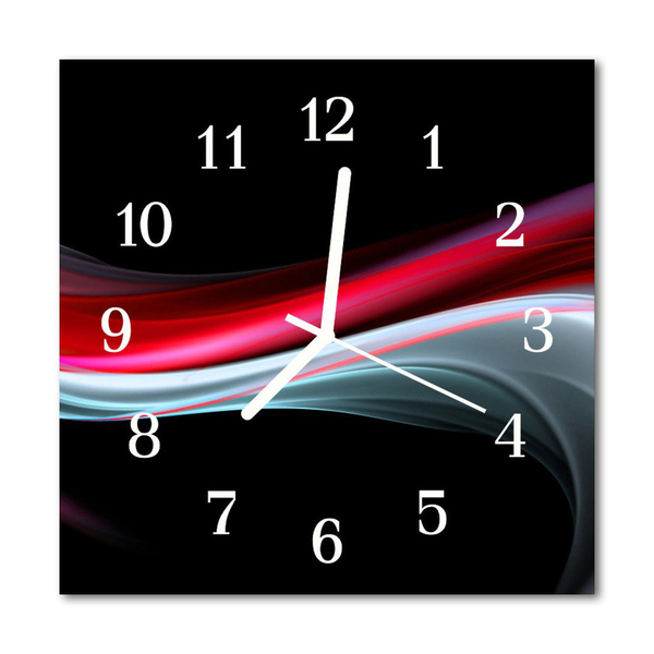 Glass Kitchen Clock Abstract Abstract Art Multi-Coloured