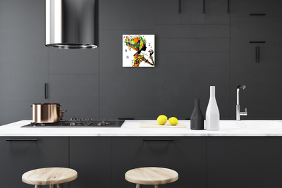 Glass Kitchen Clock Art art multi-coloured