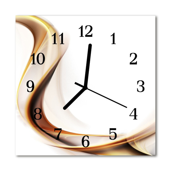 Glass Kitchen Clock Abstract abstract art brown