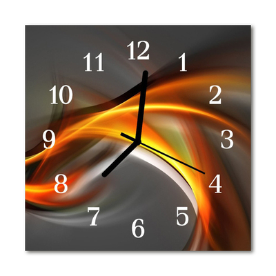 Glass Kitchen Clock Abstract Abstract Art Multi-Coloured