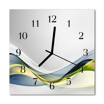 Glass Kitchen Clock Abstract abstract art grey