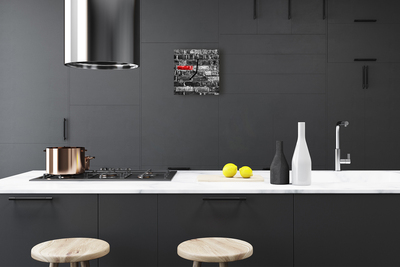 Glass Kitchen Clock Brick Architecture Grey