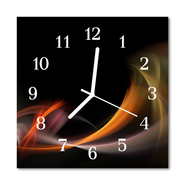 Glass Kitchen Clock Abstract Abstract Art Multi-Coloured