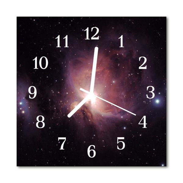 Glass Kitchen Clock Space Space Multi-Coloured