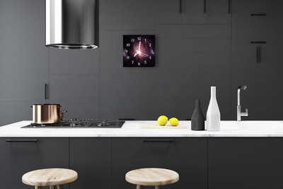 Glass Kitchen Clock Space Space Multi-Coloured